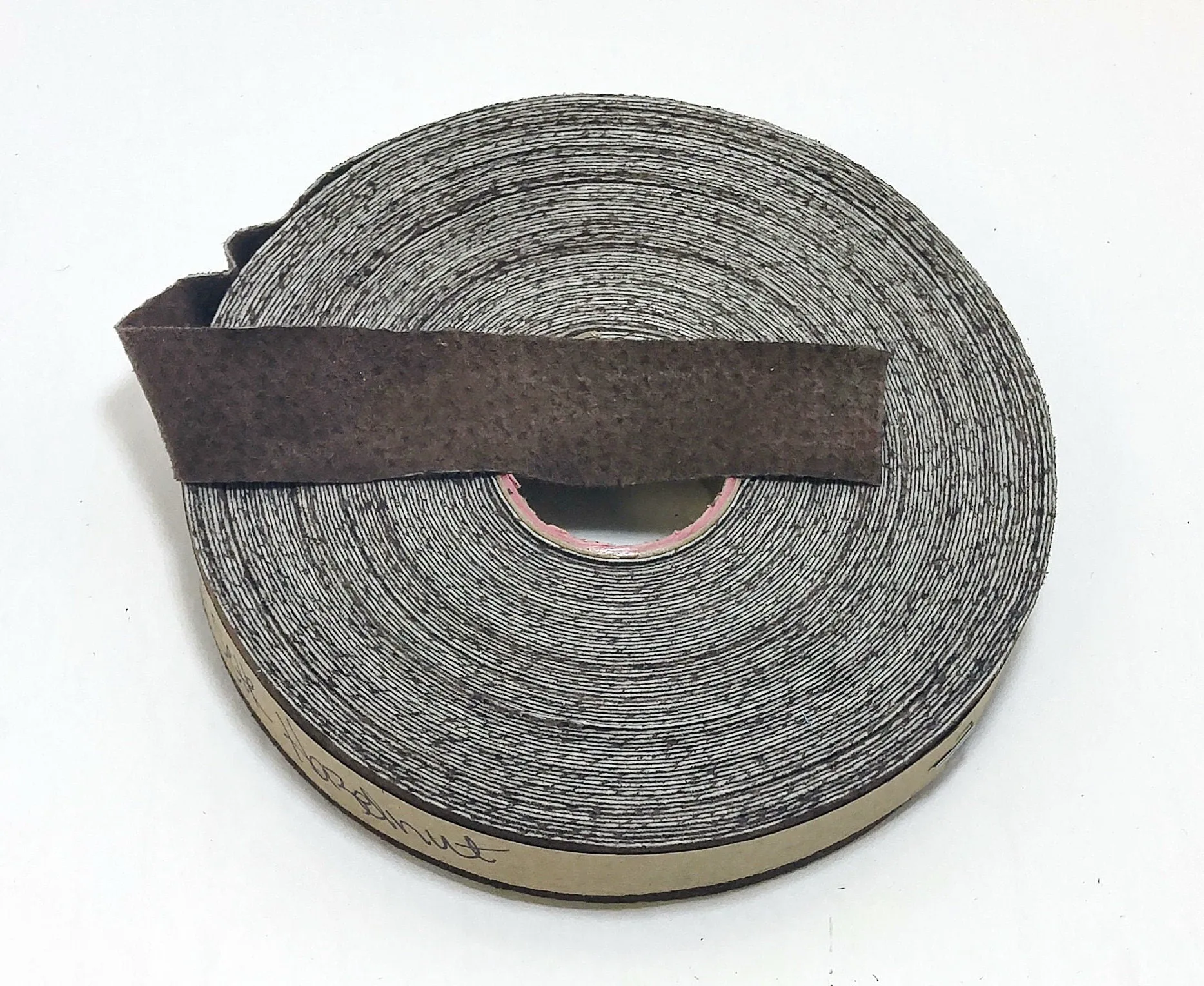 1-1/4" Flat Light Brown Pig Split Suede Binding (3 yds) 1250NP4 - edge binding; trim tape brown; nut; hazelnut