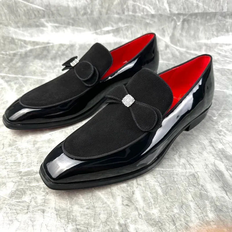 Bowtie Dress Black Patent Leather Loafers