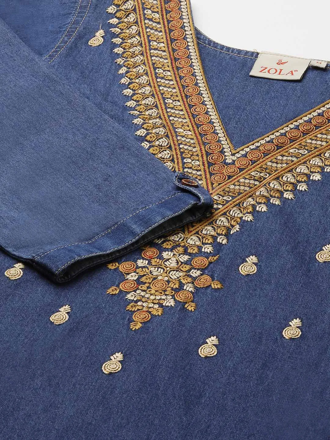 Buy Dx Comfort Fit Denim Kurta for Women Online in India - Zola