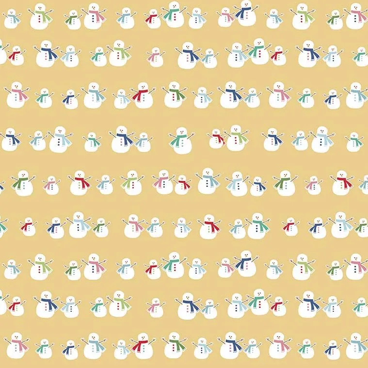 Cozy Christmas Snowmen in Yellow by Lori Holt for Riley Blake Designs