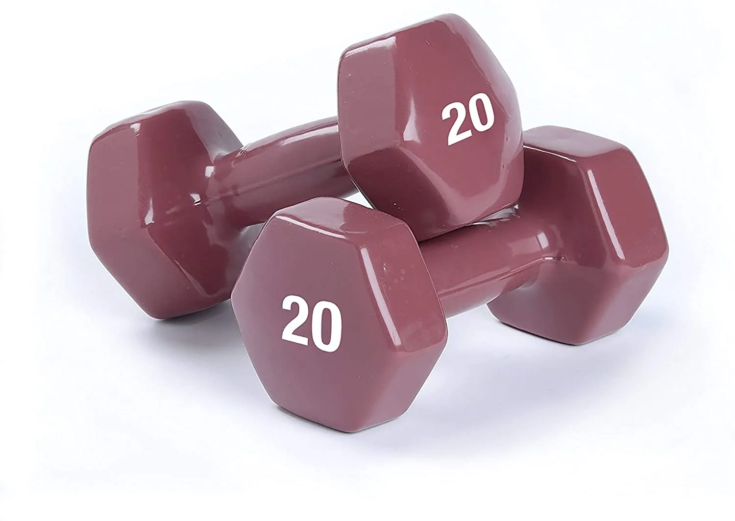 Dumbbells Hand Weights Set of 2 - Vinyl Coated Exercise & Fitness Dumbbell for Home Gym Equipment Workouts Strength Training Free Weights for Women, Men (1-10 Pound, 12, 15, 18, 20 lb)