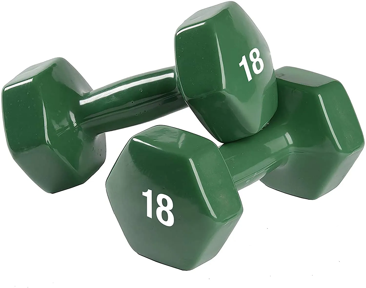Dumbbells Hand Weights Set of 2 - Vinyl Coated Exercise & Fitness Dumbbell for Home Gym Equipment Workouts Strength Training Free Weights for Women, Men (1-10 Pound, 12, 15, 18, 20 lb)