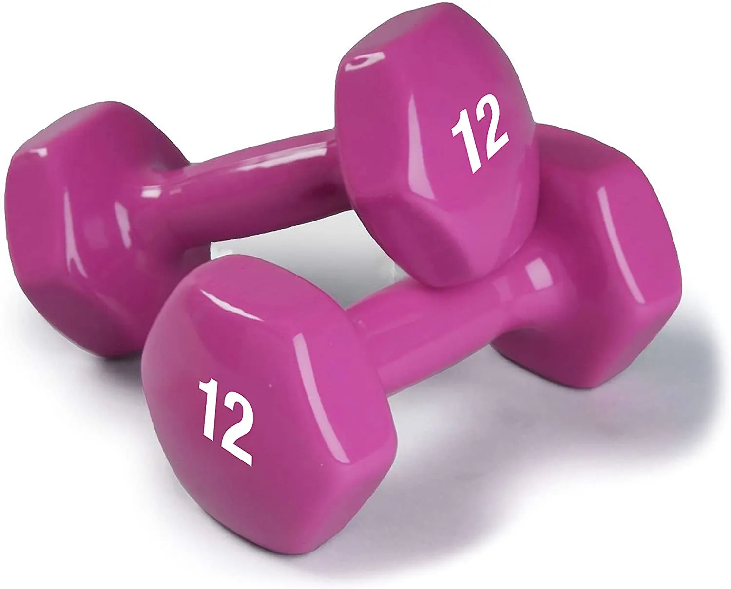 Dumbbells Hand Weights Set of 2 - Vinyl Coated Exercise & Fitness Dumbbell for Home Gym Equipment Workouts Strength Training Free Weights for Women, Men (1-10 Pound, 12, 15, 18, 20 lb)