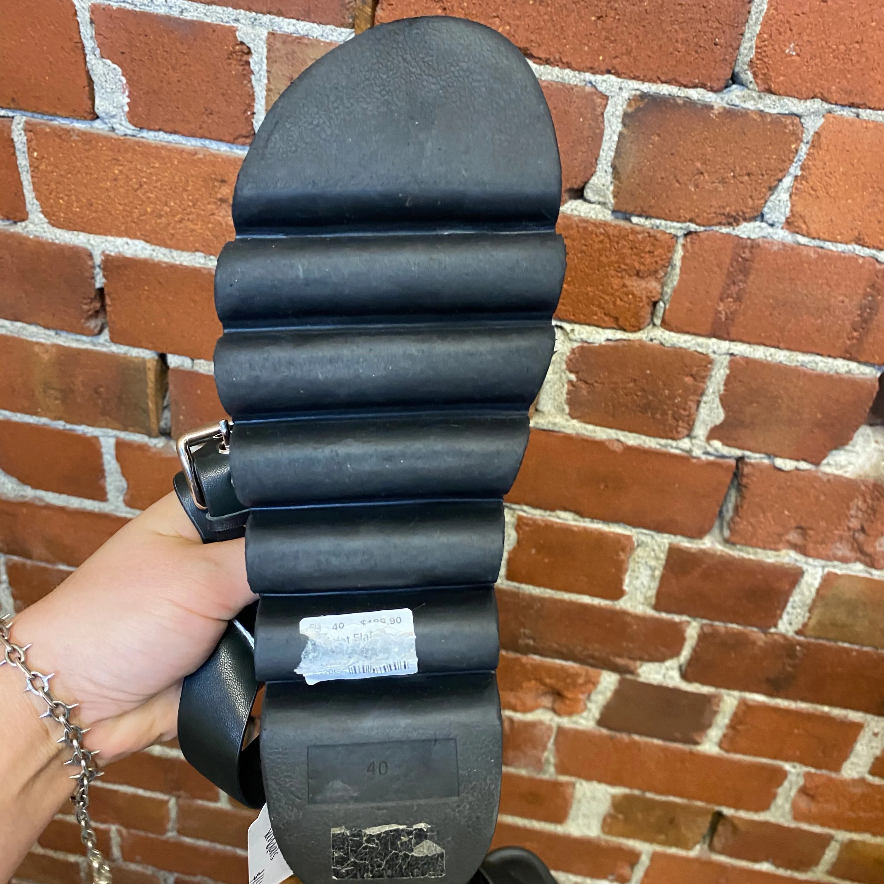 EARNET WYDLER chunky leather sandals 40