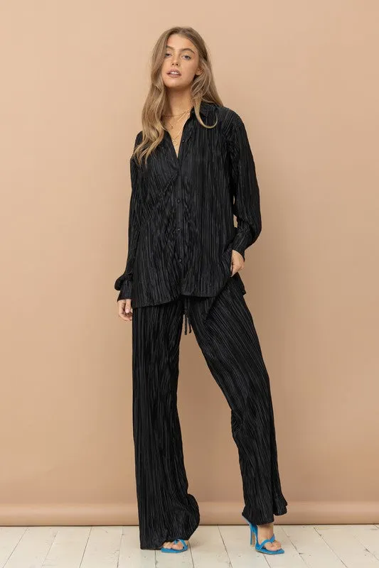 Effortlessly Chic Pleated Set