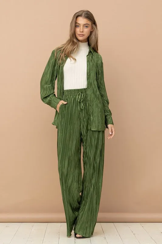 Effortlessly Chic Pleated Set