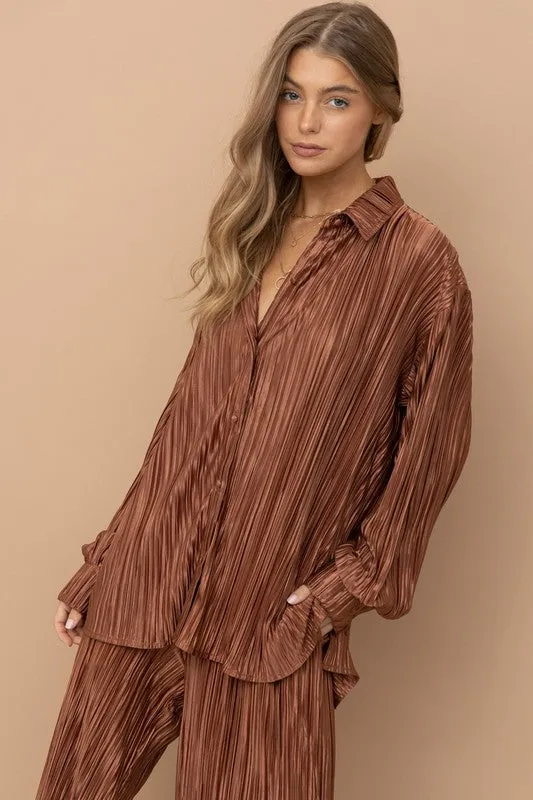 Effortlessly Chic Pleated Set