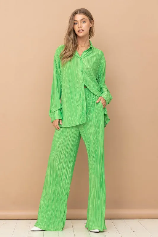Effortlessly Chic Pleated Set