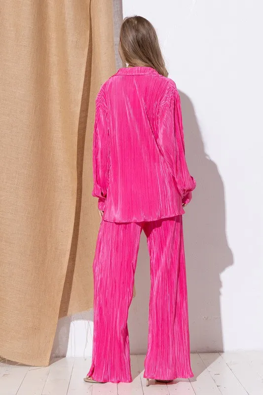 Effortlessly Chic Pleated Set