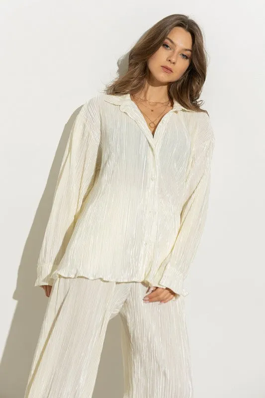 Effortlessly Chic Pleated Set