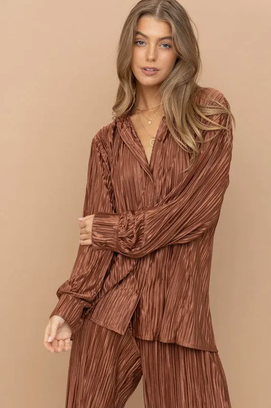 Effortlessly Chic Pleated Set