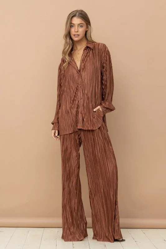 Effortlessly Chic Pleated Set