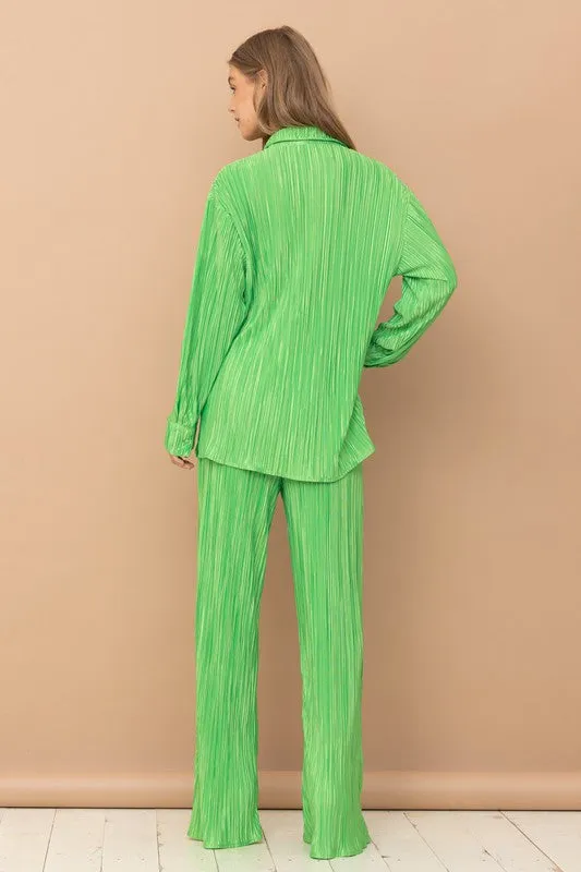 Effortlessly Chic Pleated Set