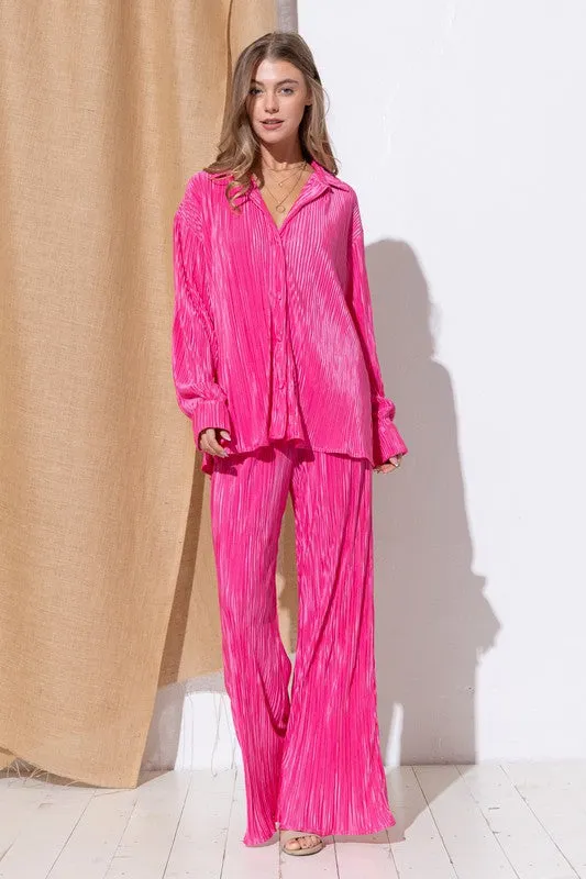 Effortlessly Chic Pleated Set