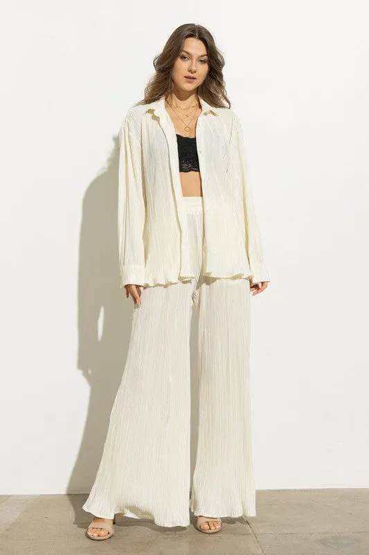 Effortlessly Chic Pleated Set