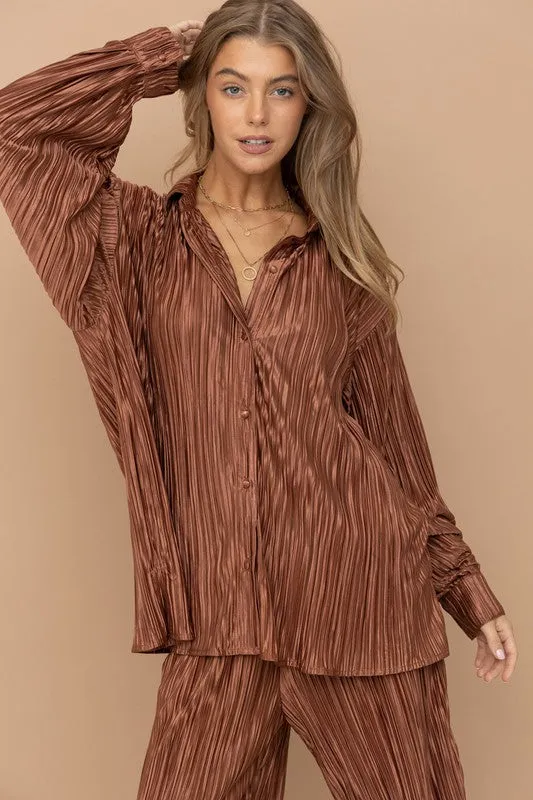 Effortlessly Chic Pleated Set