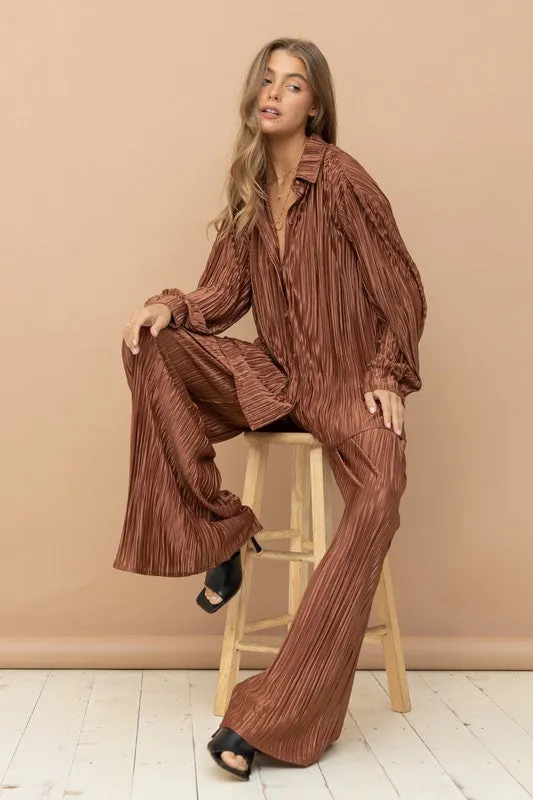 Effortlessly Chic Pleated Set