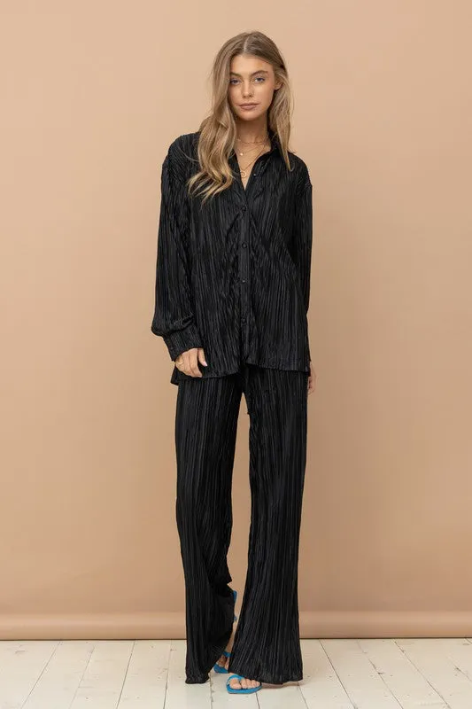 Effortlessly Chic Pleated Set