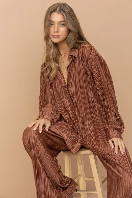 Effortlessly Chic Pleated Set