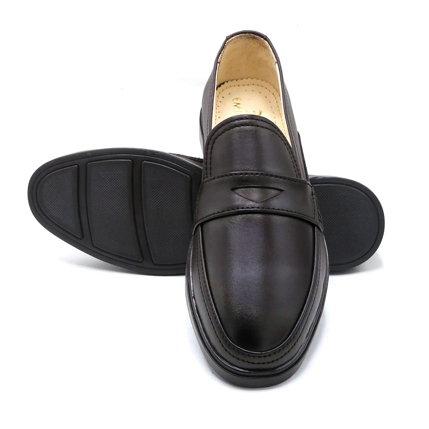 Eminent Men's Brown Calf Leather Causal Loafers