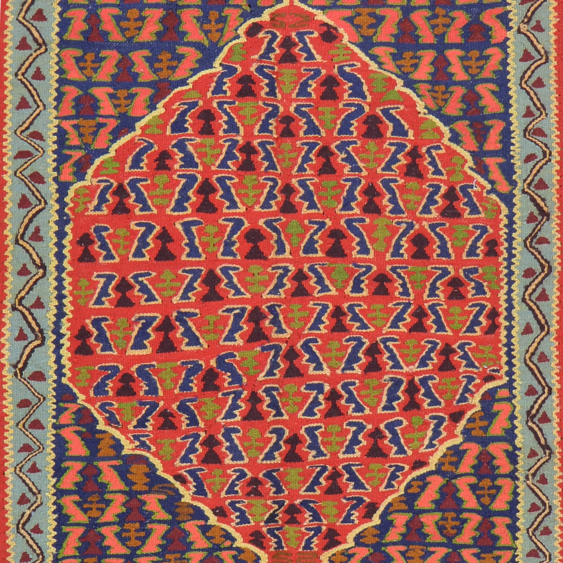 Hand-Woven Flatweave Authentic Senneh Kilim Tribal Handmade Wool Rug (Size 2.5 X 3.7) Cwral-7863