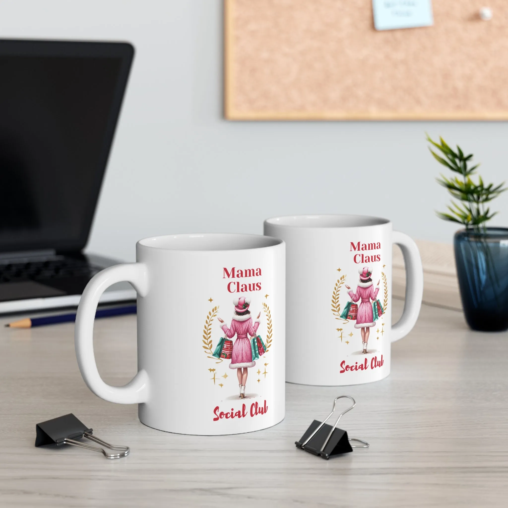 Mama Claus Social Club Christmas Coffee Mug