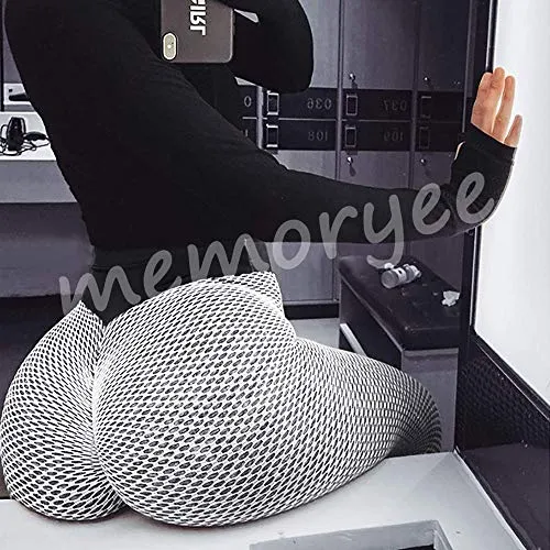 Memoryee Women's Ruched High Waist Yoga Pants Running Butt Lifting Slim Leggings/#2 Grey/M