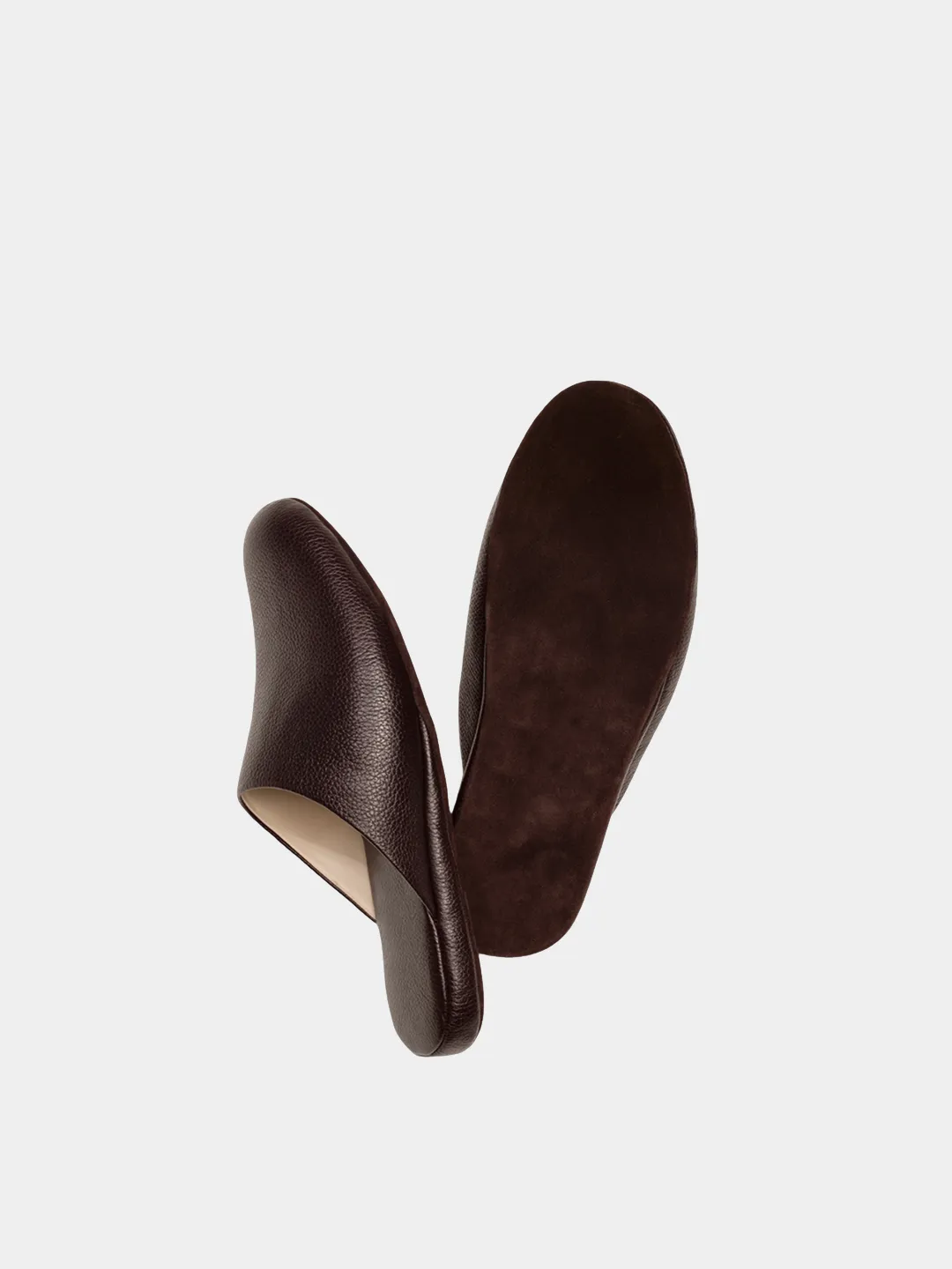 Men's slippers brown Model 1206 Flotar Leather