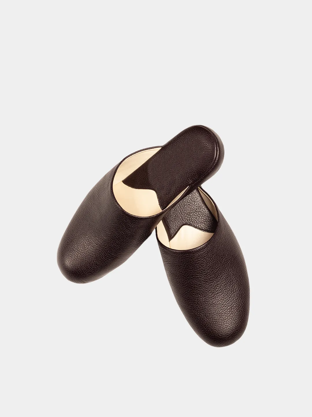 Men's slippers brown Model 1206 Flotar Leather