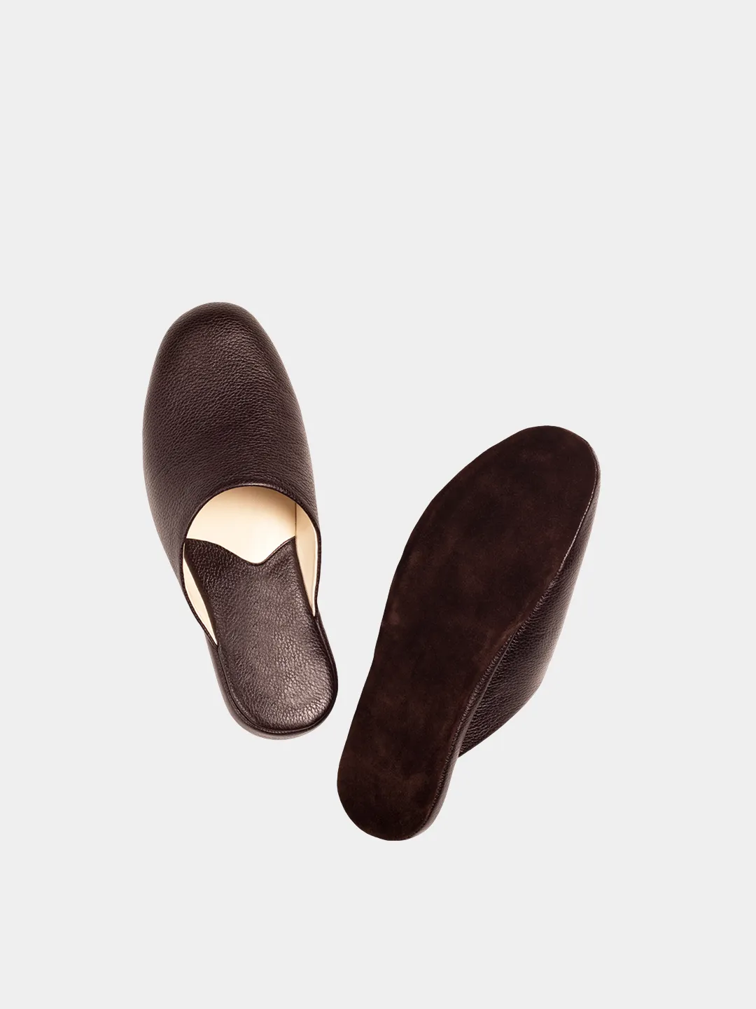 Men's slippers brown Model 1206 Flotar Leather
