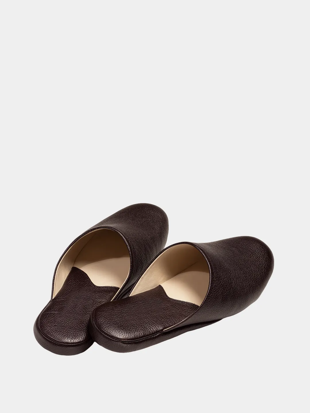 Men's slippers brown Model 1206 Flotar Leather
