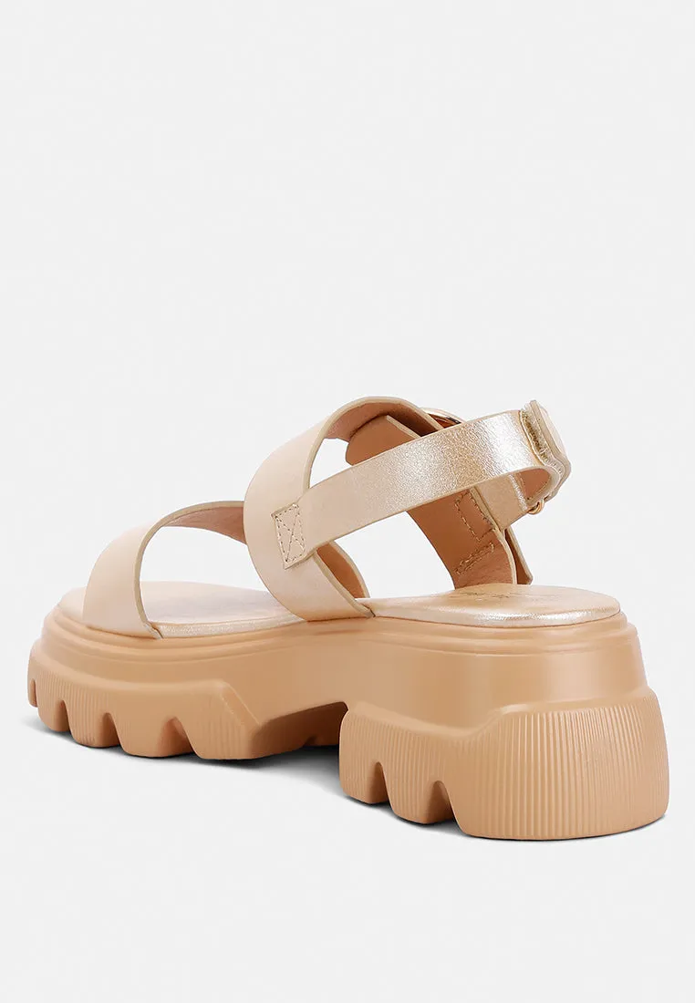 Metallic Chunky Sandals By Ruw