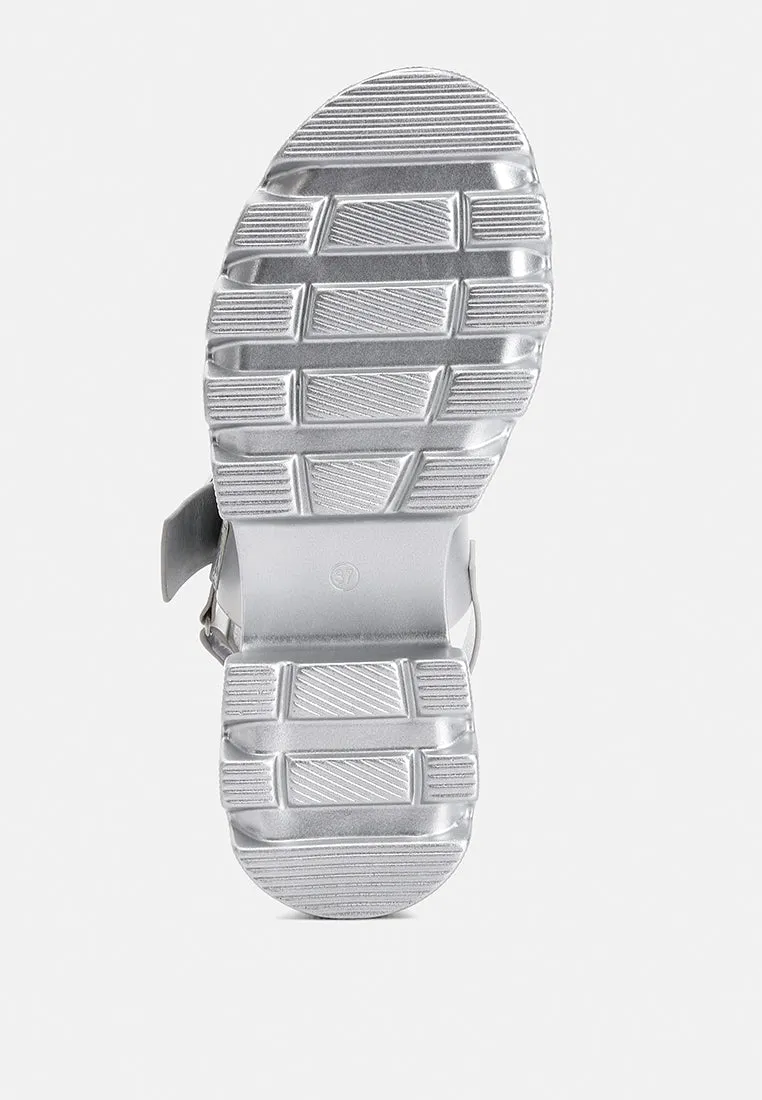 Metallic Chunky Sandals By Ruw
