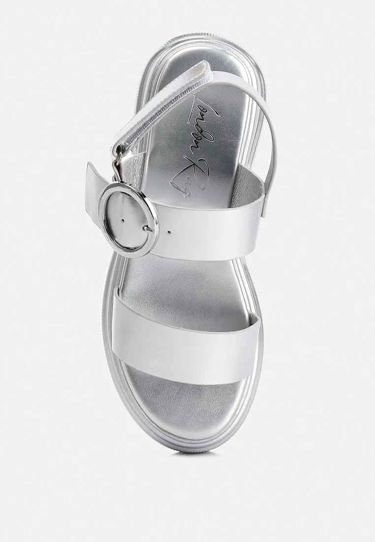 Metallic Chunky Sandals By Ruw