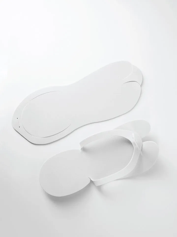 Nano® Disposable White Slippers (12 pairs)