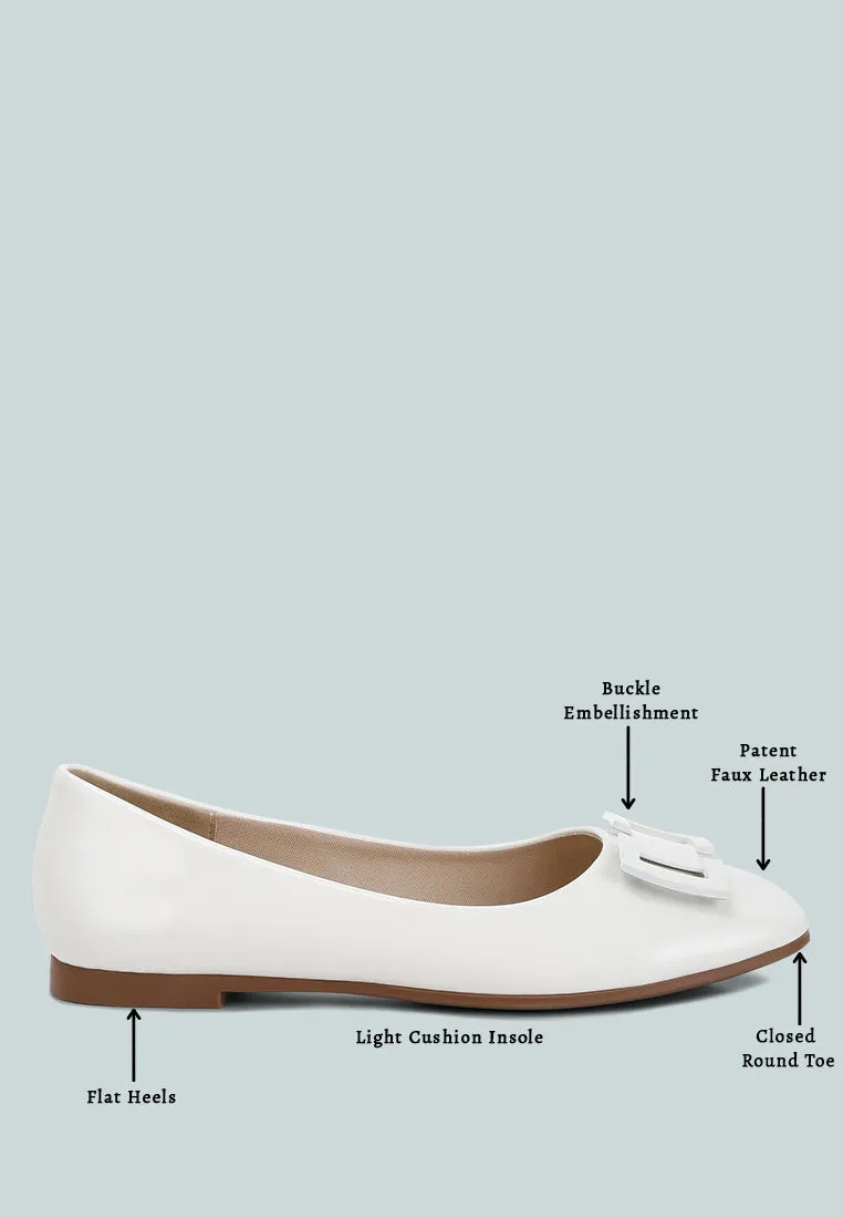 Nek Embellished Flat Ballerinas By RAG