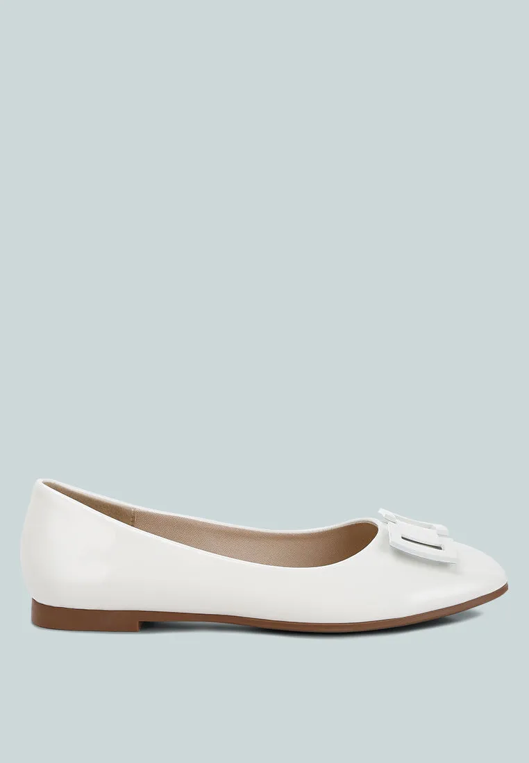 Nek Embellished Flat Ballerinas By RAG