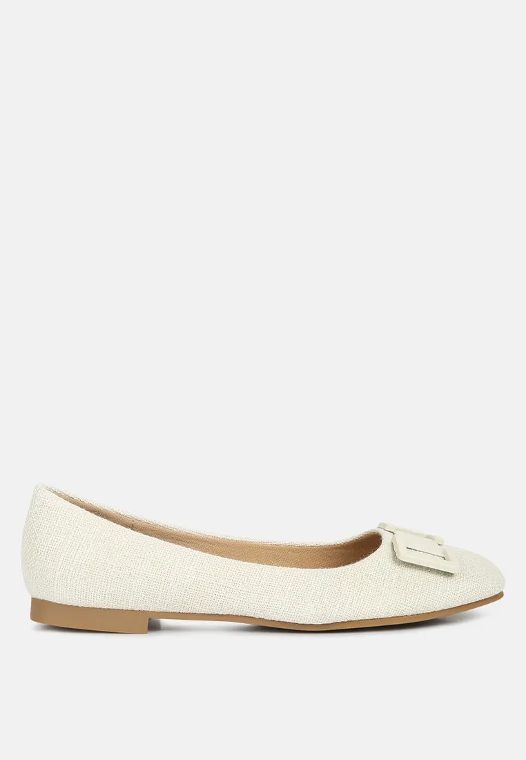 Nek Embellished Flat Ballerinas By Ruw