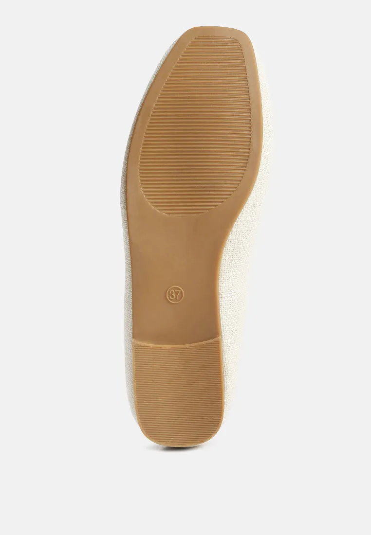 Nek Embellished Flat Ballerinas By Ruw