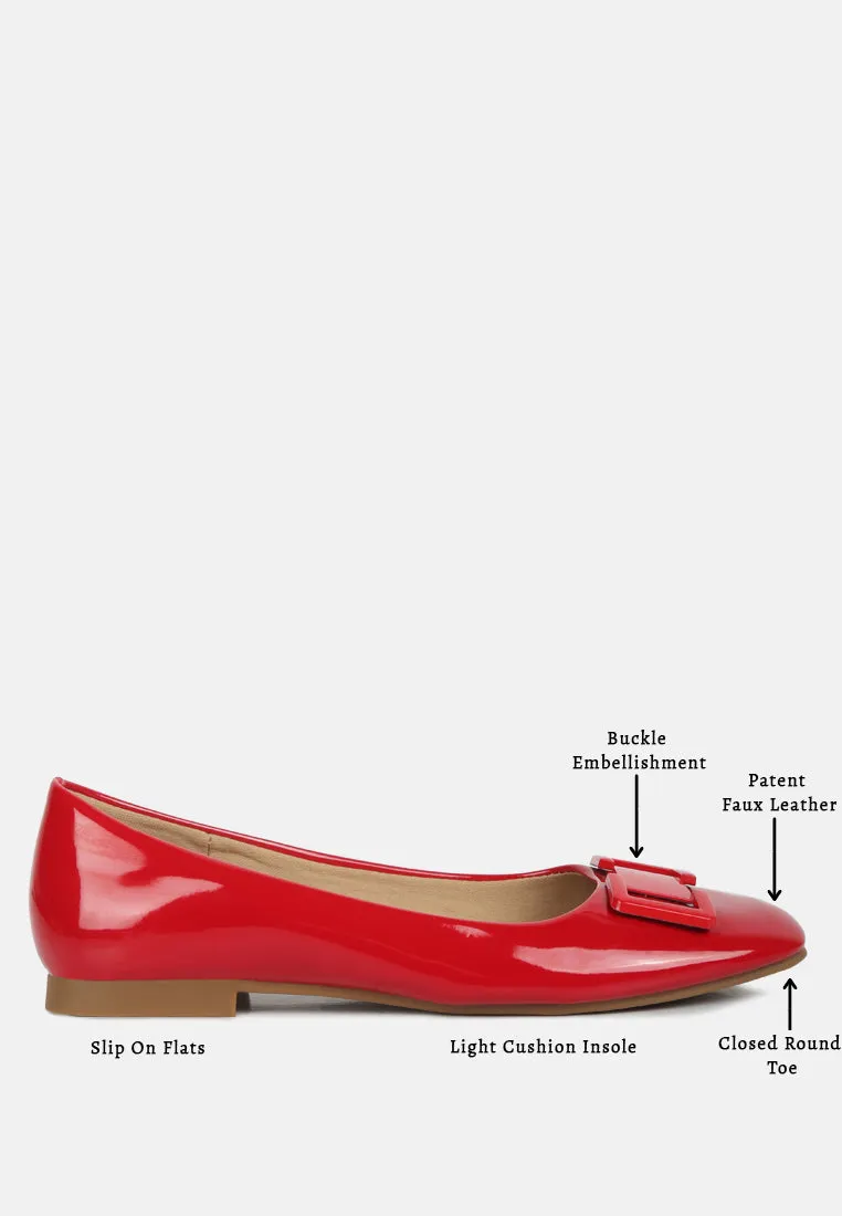 Nek Embellished Flat Ballerinas By Ruw