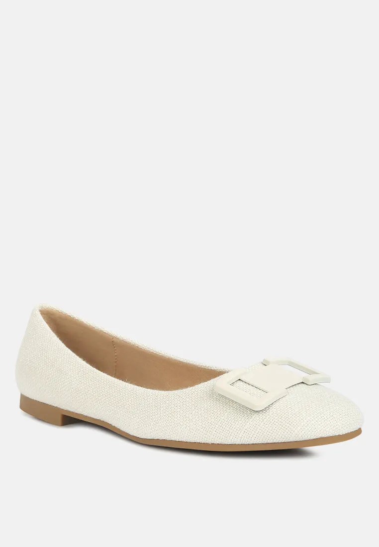 Nek Embellished Flat Ballerinas By Ruw