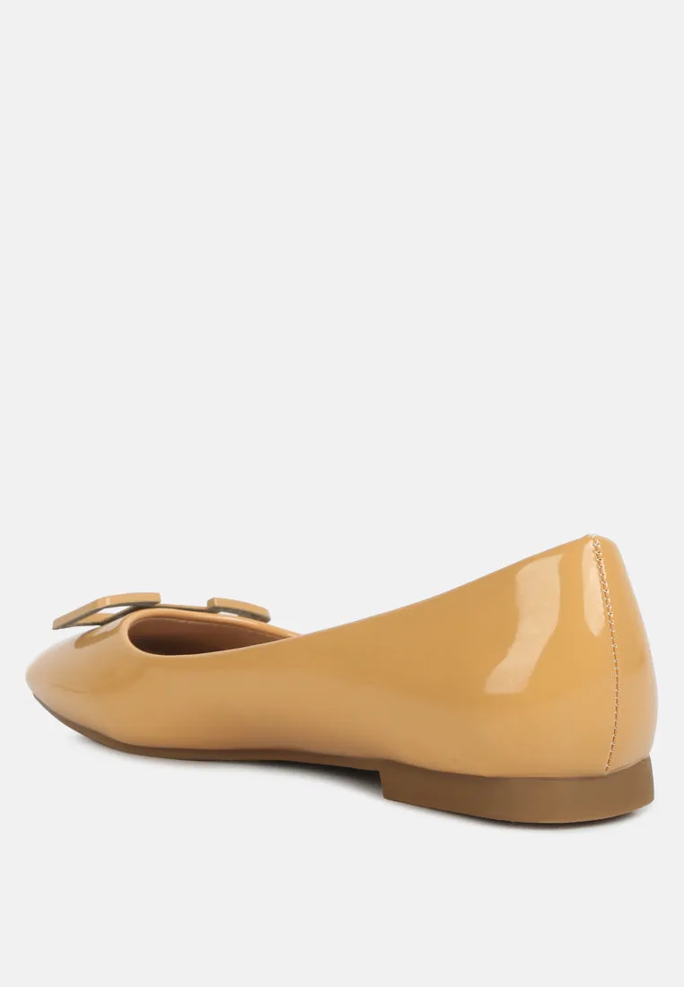 Nek Embellished Flat Ballerinas By Ruw
