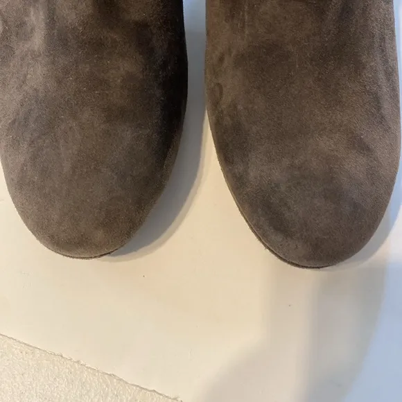 Paul Green Jazzy Heeled Ankle Booties Dark Gray/Taupe Suede Size 7.5