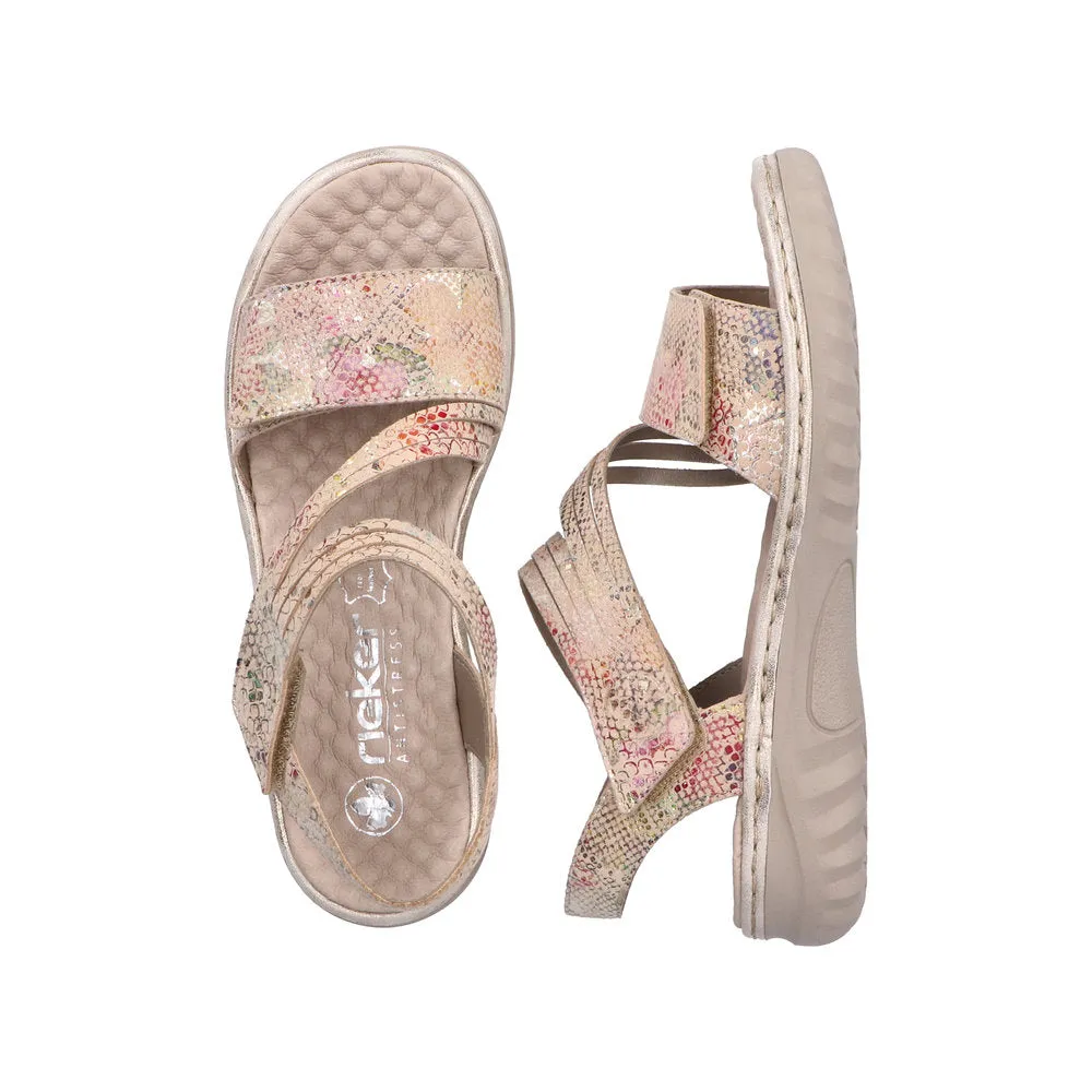 Rieker - 60464-90 - Beige-Multi/Muschel - Sandals
