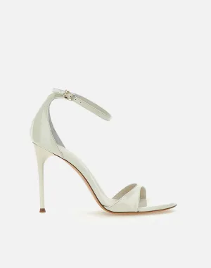 Sergio Levantesi Rave5 White Patent Leather Sandals