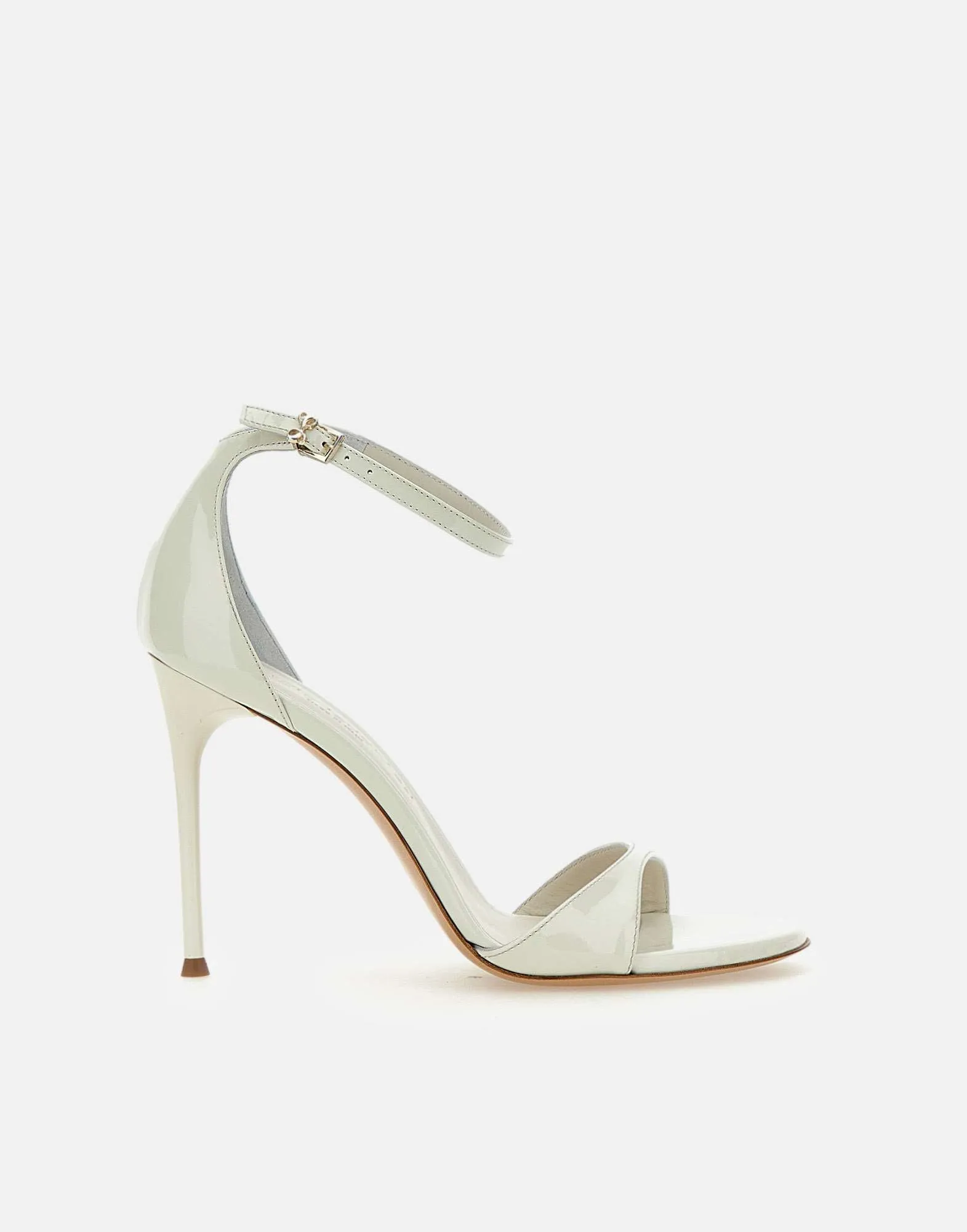 Sergio Levantesi Rave5 White Patent Leather Sandals