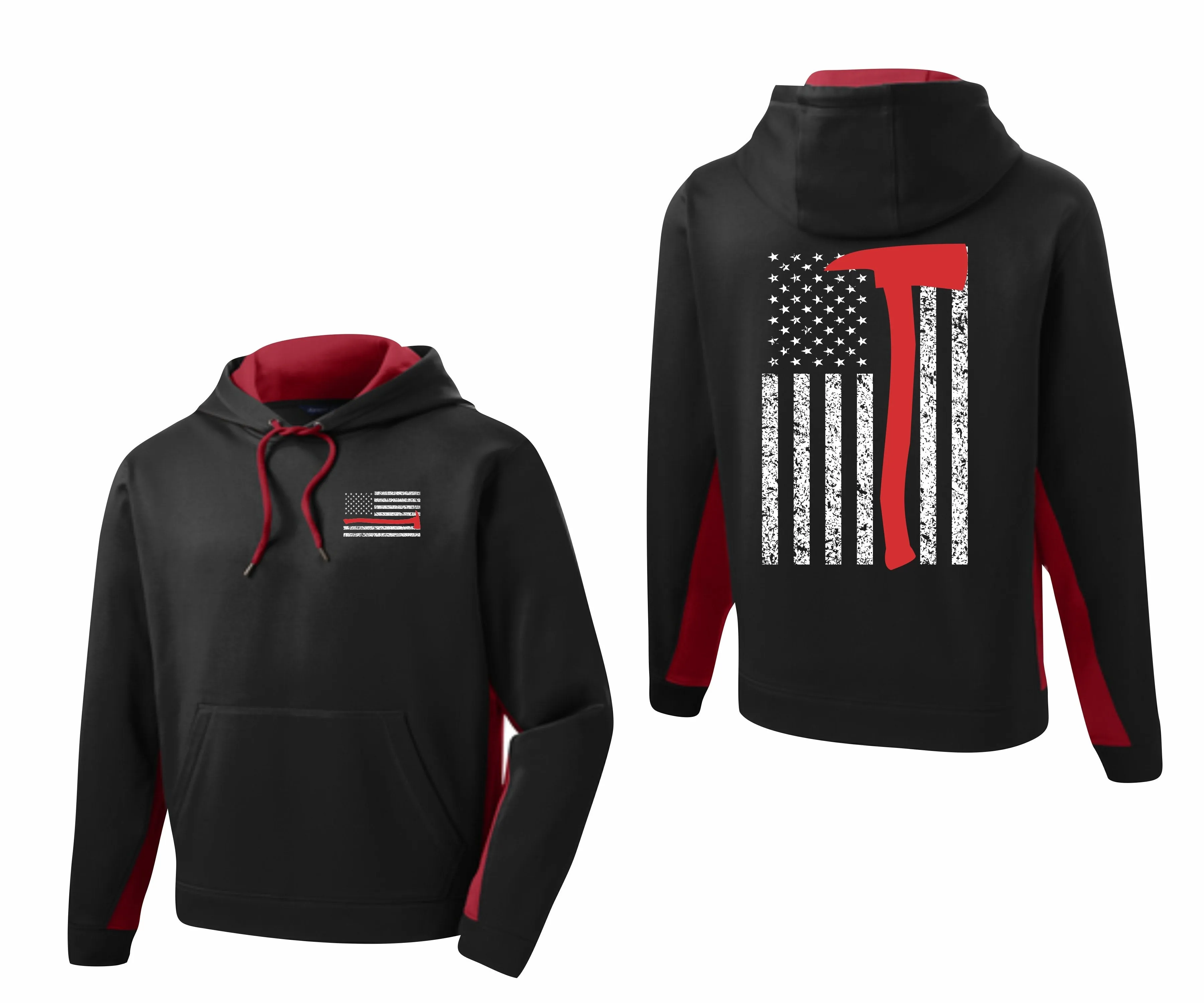 Thin Red Line Axe Fleece Colorblock Hoodie