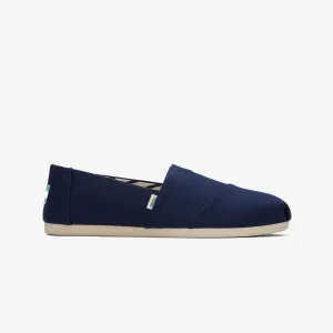 Toms | ORGANIC COTTON DARK NAVY CANVAS SLIP ONS  { NAVY