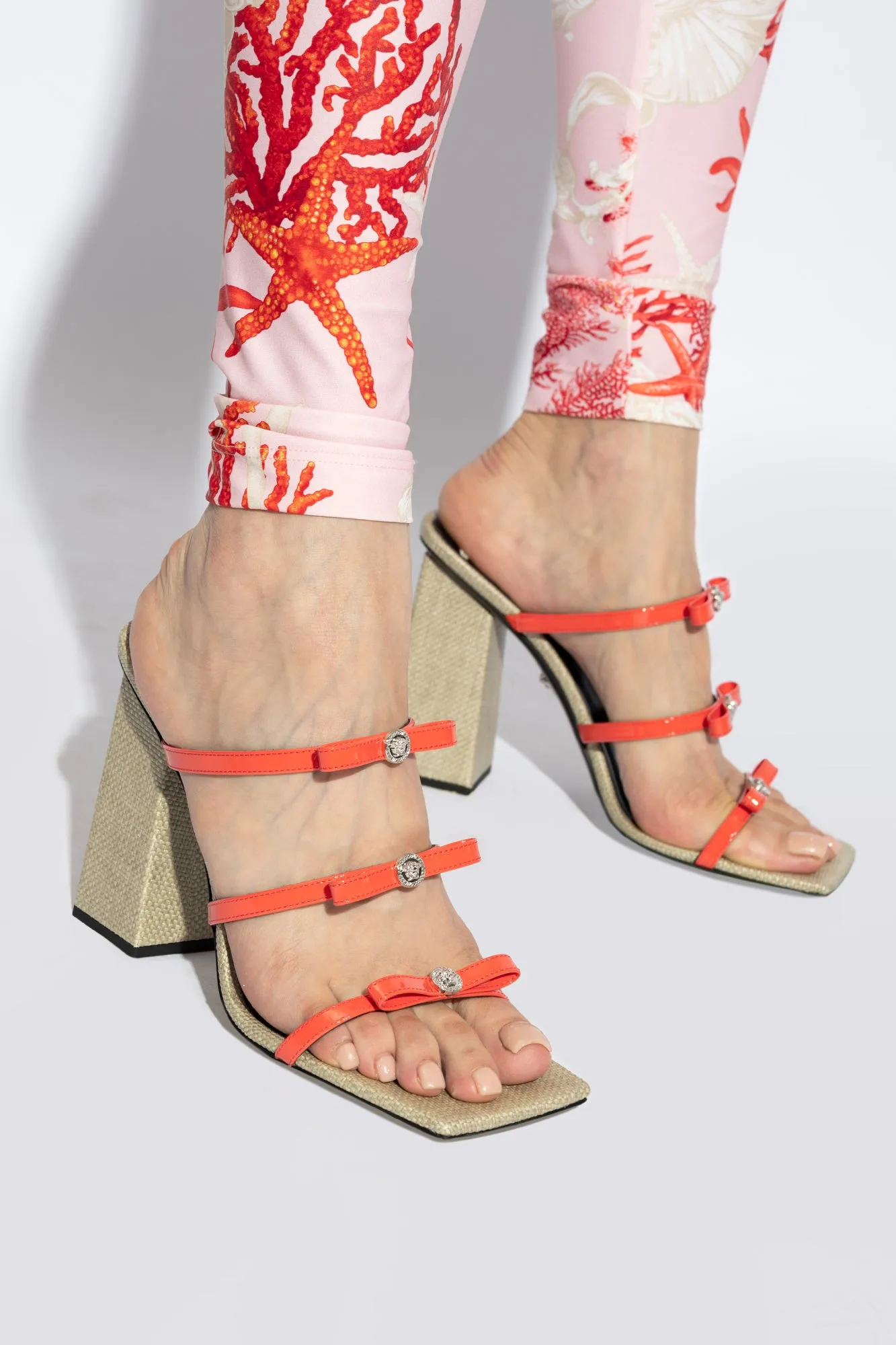 Versace Heeled Slippers in ORANGE - 39.5
