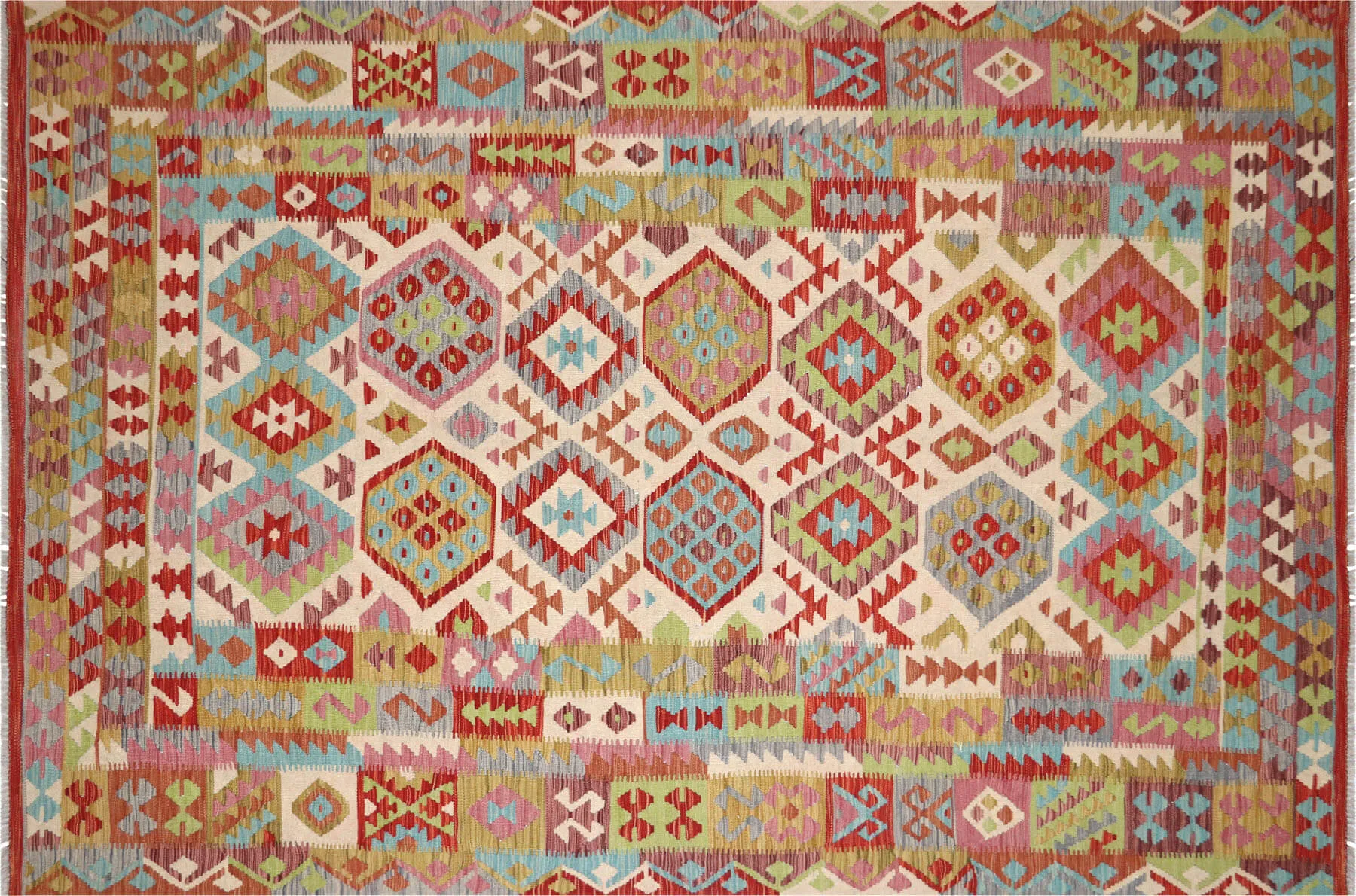 Vintage Afghan Maimana Kilim - 6'6" x 9'7"